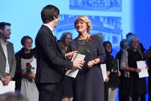 Verleihung des Buchhandlungspreises in Heidelberg 2016. © Bundesregierung / Baumann