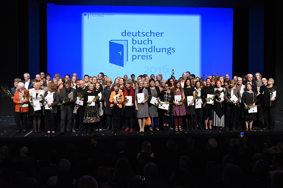 Verleihung des Buchhandlungspreises in Heidelberg 2016. © Bundesregierung / Baumann