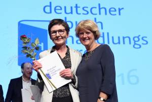 Verleihung des Buchhandlungspreises in Heidelberg 2016. © Bundesregierung / Baumann