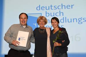 Verleihung des Buchhandlungspreises in Heidelberg 2016. © Bundesregierung / Baumann