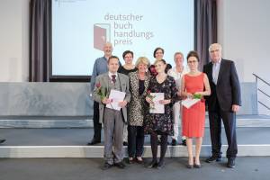 StM Monika Grütters (BKM): Verleihung Deutscher Buchhandlungspreis am 31.08.2017 in Hannover, Schloss Herrenhausen, Preisverleihung Kategorie „Besonders hervorragende Buchhandlungen“, rechts Laudator Fritz Pleitgen Foto: © Kai-Uwe Knoth Termin-Nr. 188622