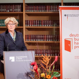 Verleihung Deutscher Buchhandlungspreis 2020 in der Staatsbibliothek Unter den Linden, Berlin © Lene Münch